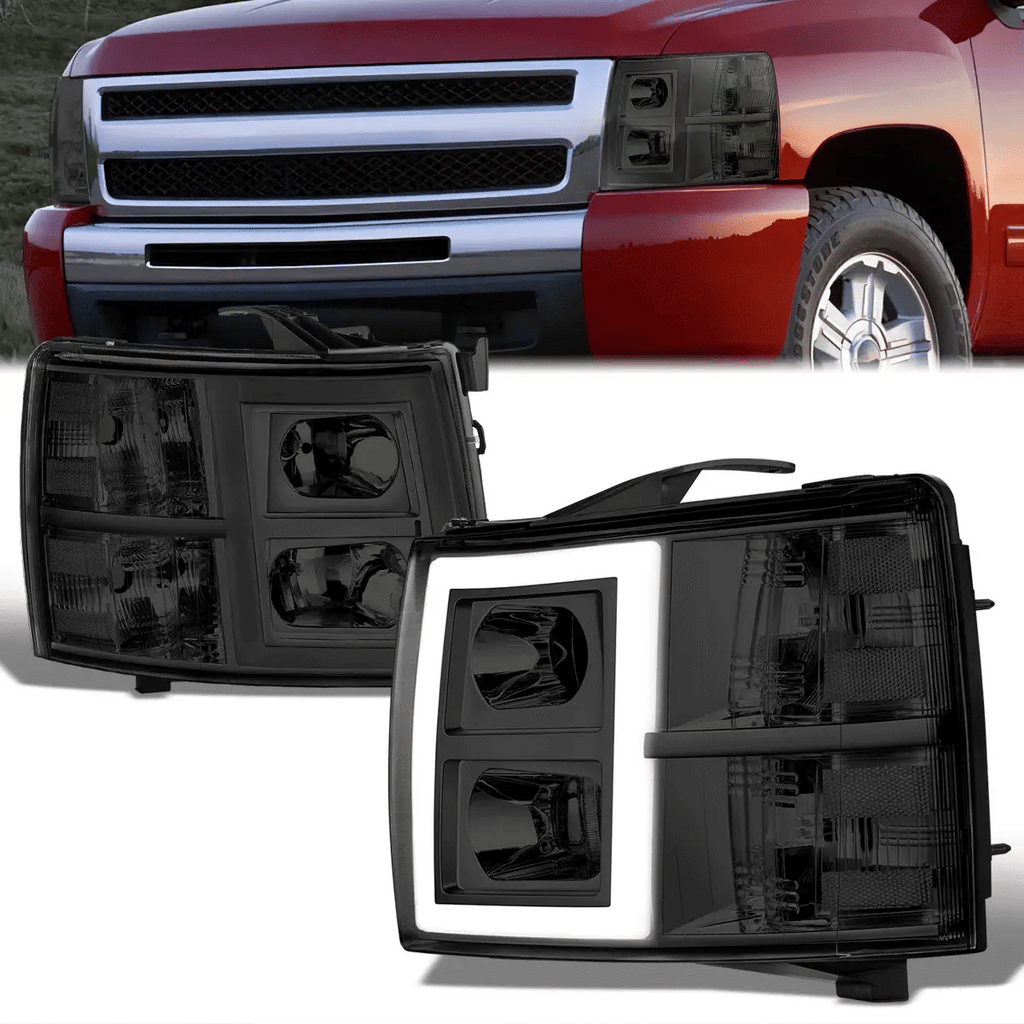 LED DRL Headlights 07-13 Chevy 1500 2500HD 3500