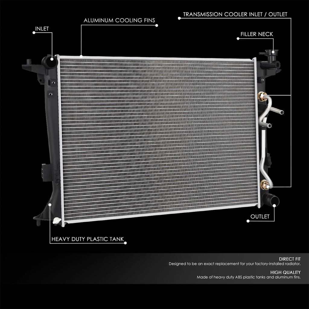 13420 Replacement Radiator 13-14 Hyundai Genesis Coupe AT