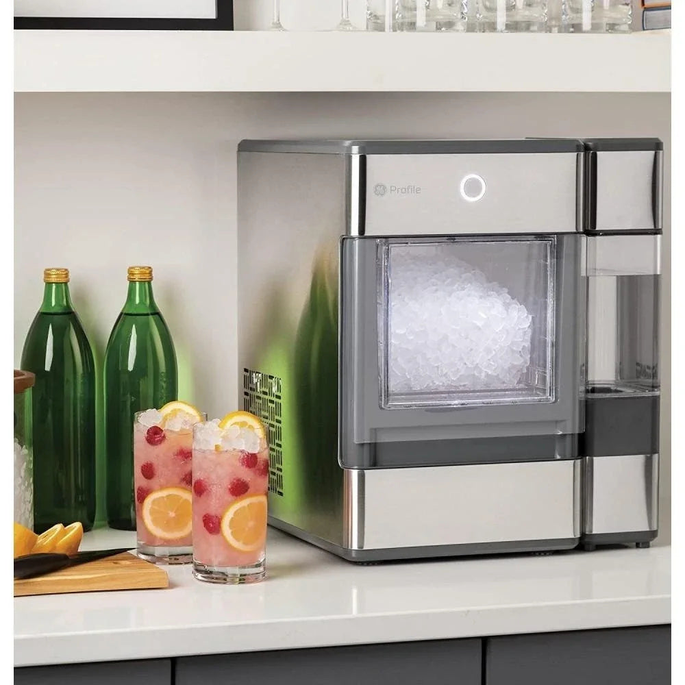 2026 Profile Opal Countertop Nugget Ice Maker, Stainless Steel with LED, Bluetooth-Enabled, 24 lbs/day