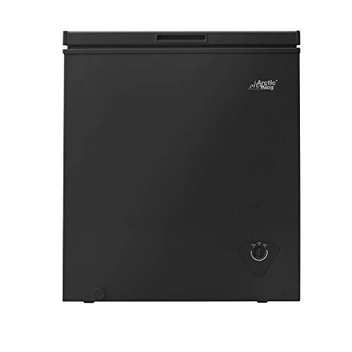 2026 5 Cu Ft Chest Freezer Black, Energy-Efficient, Compact with Removable Basket for Home or Business