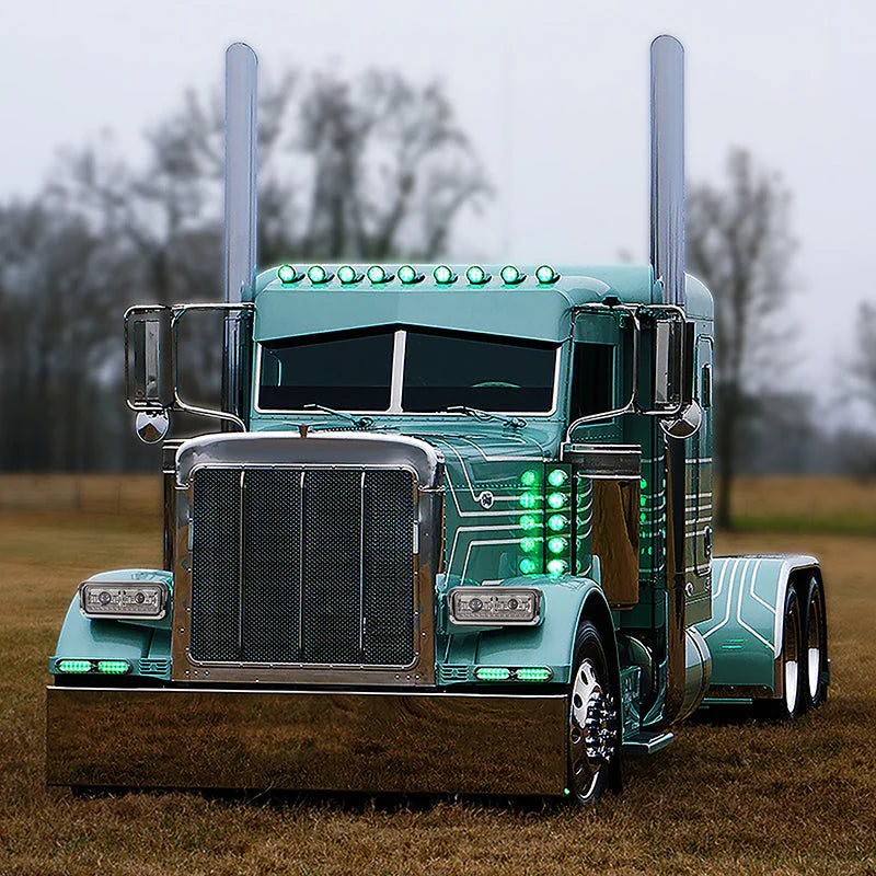 LED DRL Halo Projector Headlights 81-19 Kenworth W900 Western Star 4800