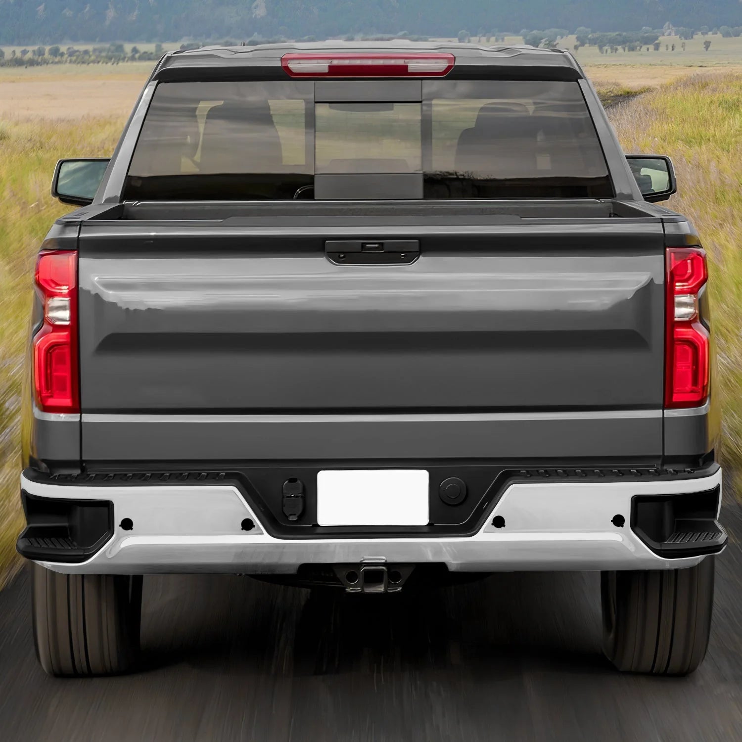 Rear Bumper w/ Parking Sensor Holes 19-23 Chevy/GMC Silverado Sierra 1500