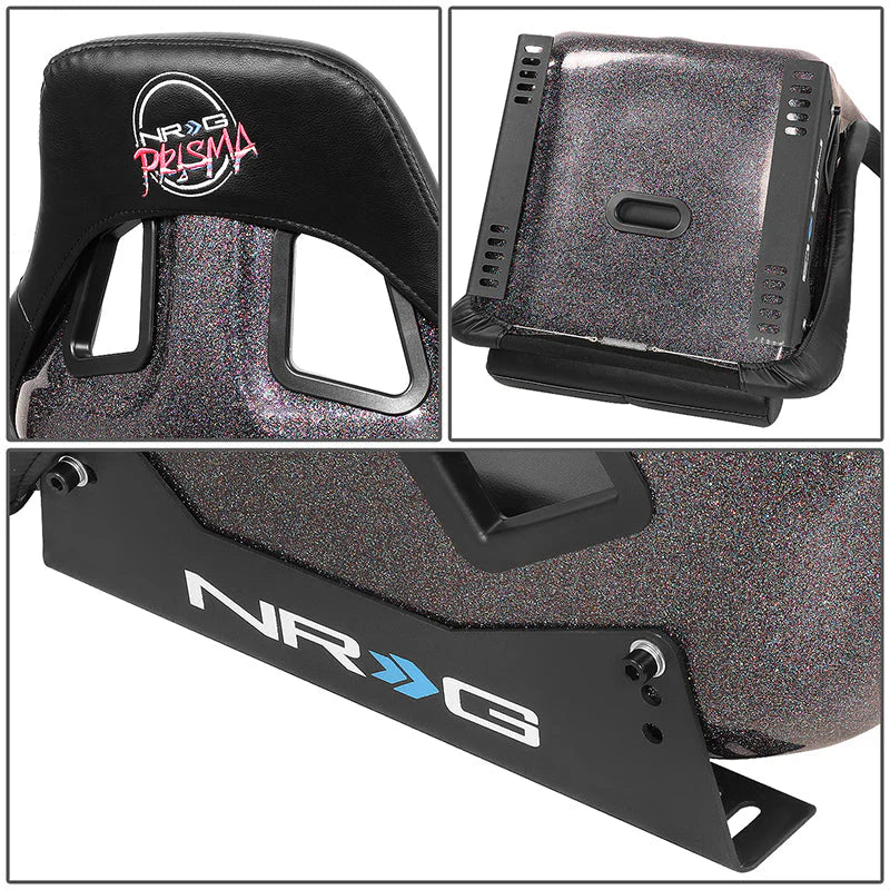 Prisma Vegan Vinyl Large Fixed Back Bucket Racing Seat Universal