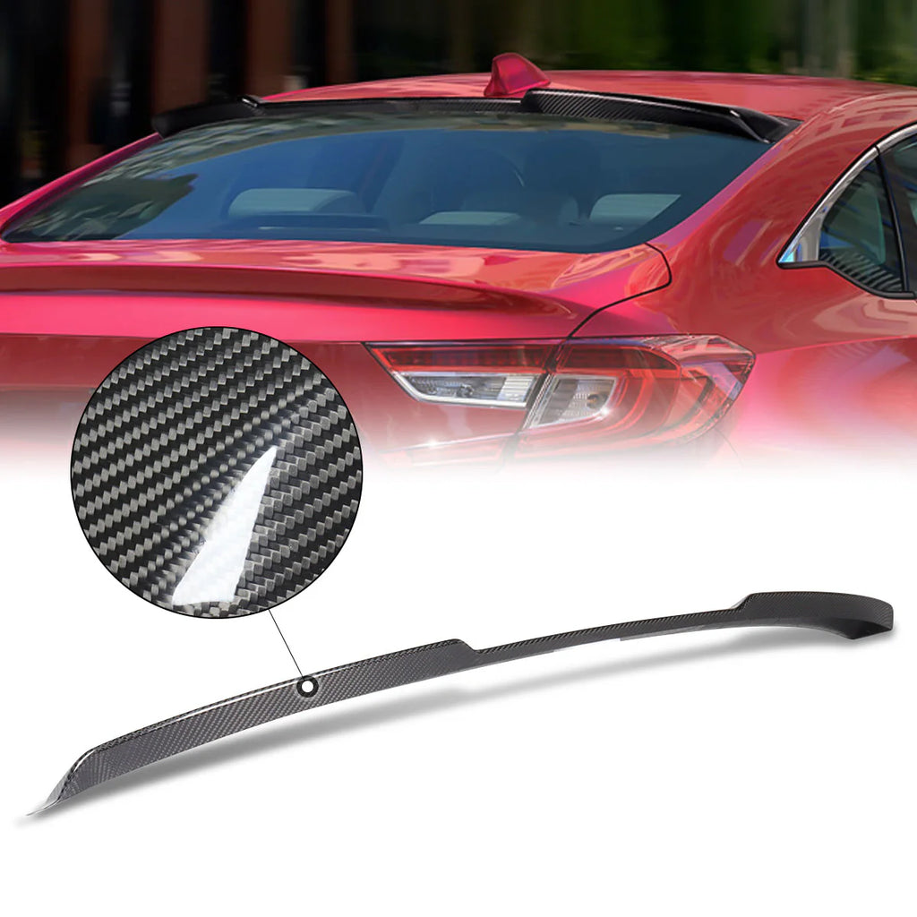 18-21 Honda Accord STP-Style Rear Window Windshield Roof Spoiler - Carbon Fiber