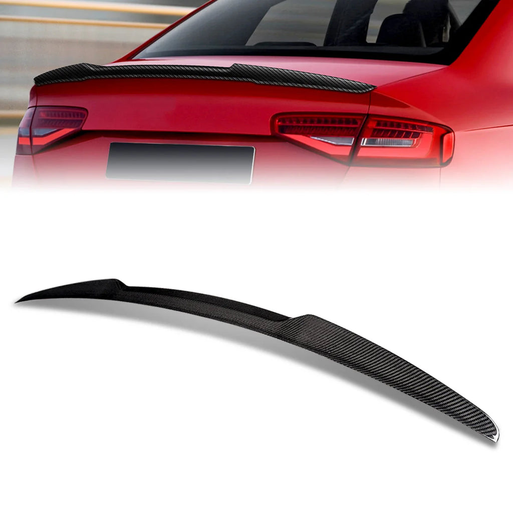 V-Style Carbon Fiber Rear Trunk Lid Spoiler 09-12 Audi A4 Quattro Sedan