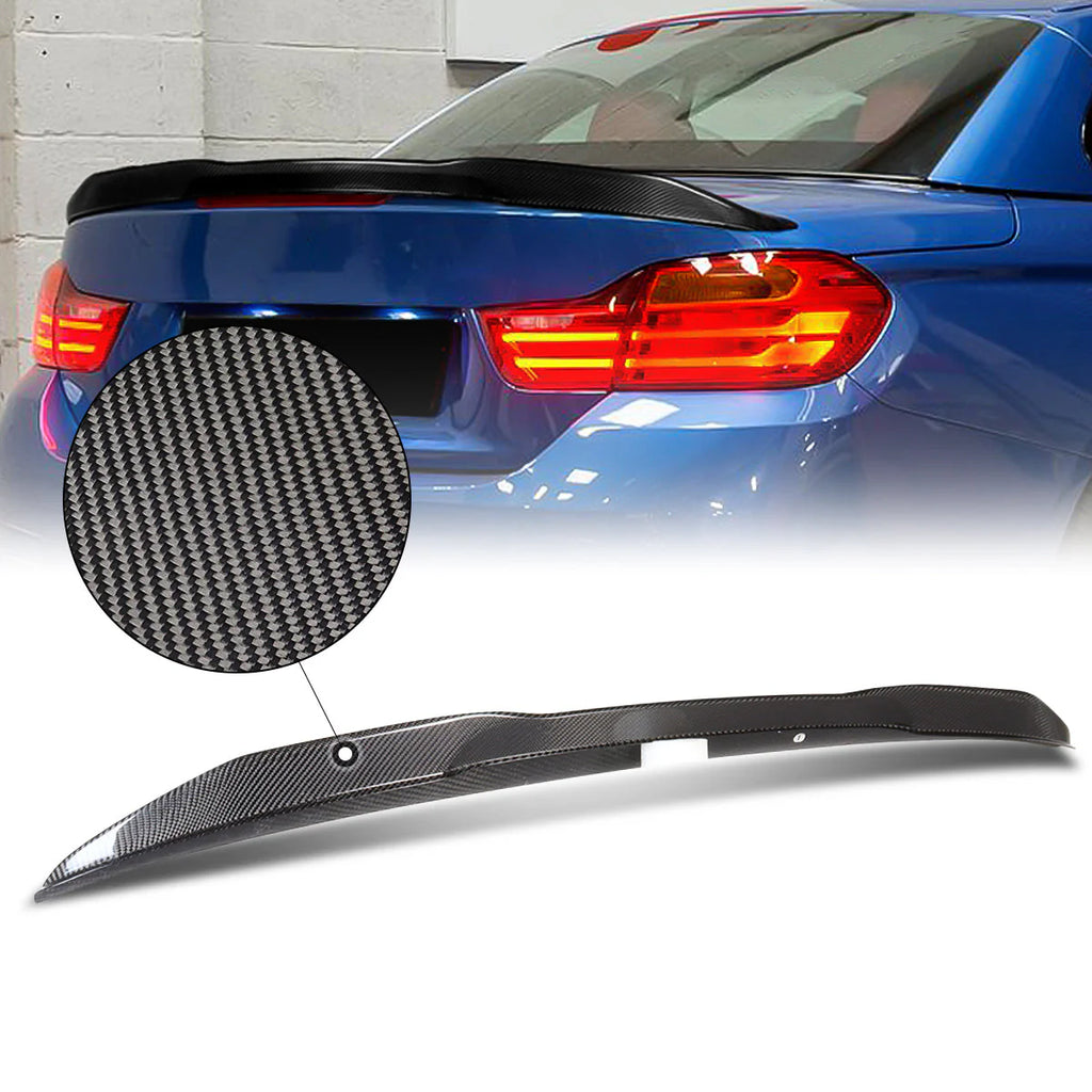 PSM-Style Carbon Fiber Rear Trunk Lid Spoiler 15-20 BMW M4 F83 Convertible