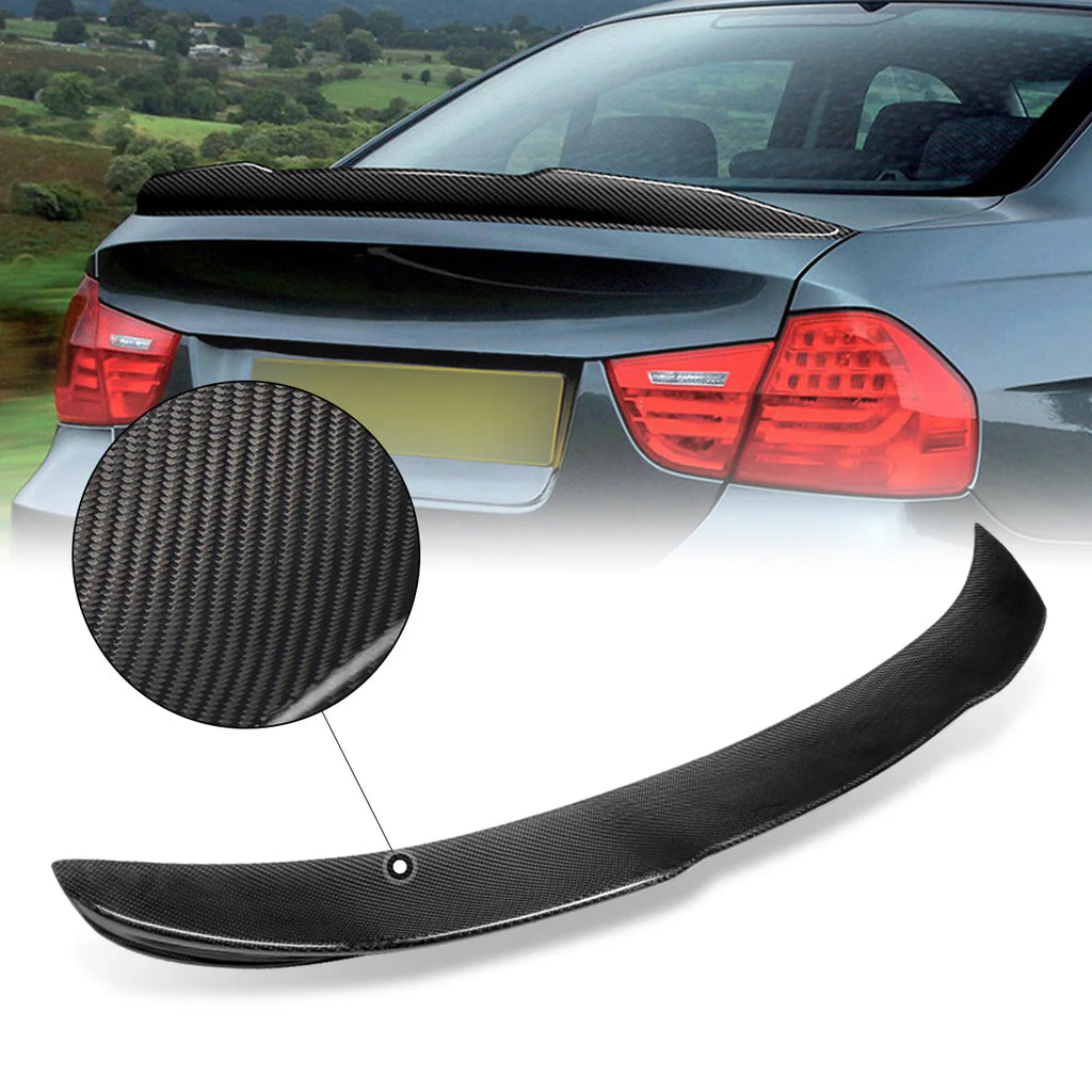 PSM-Style Carbon Fiber Rear Trunk Lid Spoiler 06-11 BMW 3 Series E90 sedon