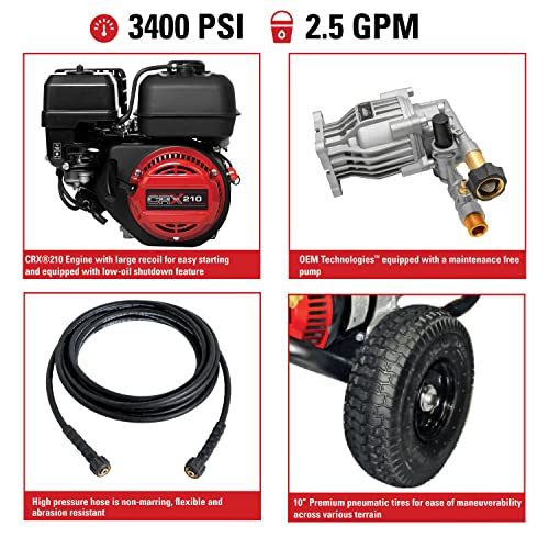 2026 Cleaning CM61083 Clean Machine 3400 PSI Gas Pressure Washer