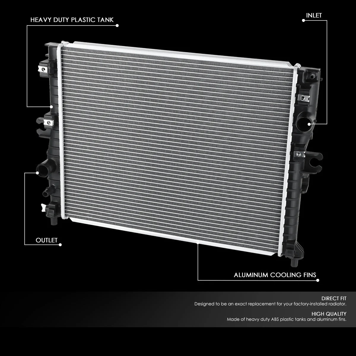 13453 Replacement Radiator 14-19 Chevy Corvette 6.2L
