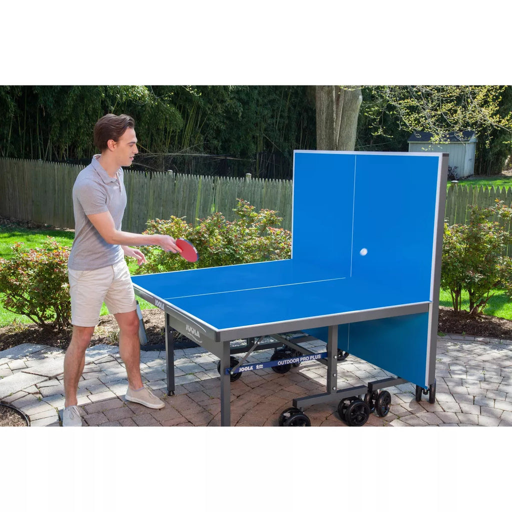 2026 Plus Outdoor Table Tennis Table with Weatherproof Net, 9×5 ft, Foldable, Aluminum Surface