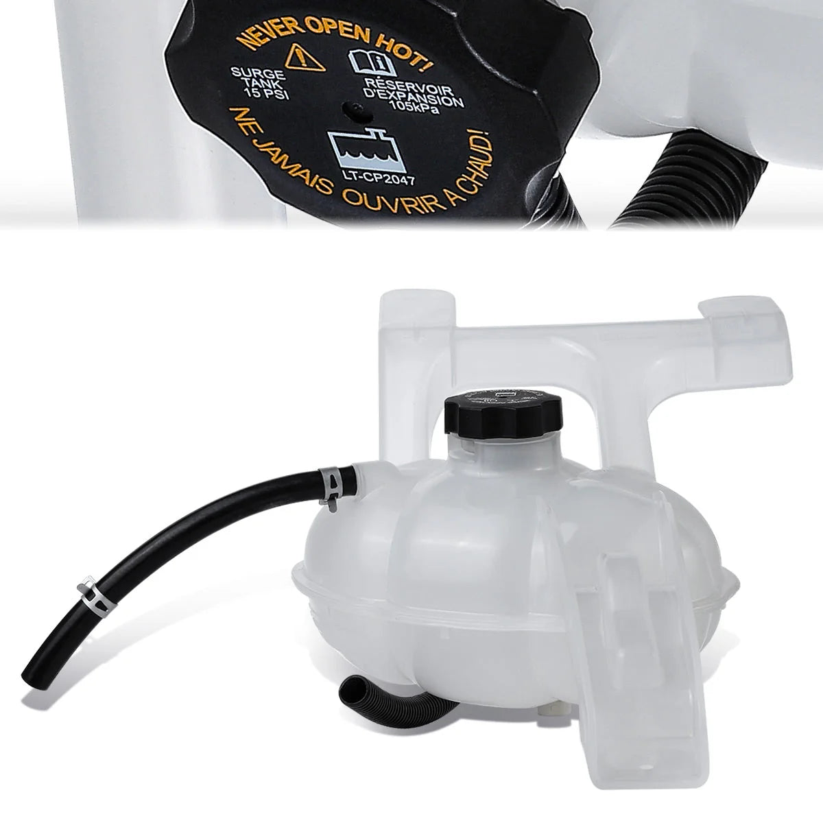 06-16 Chevy Express GMC Savana 2500 3500 4500 Coolant Overflow Reservoir w/ Cap