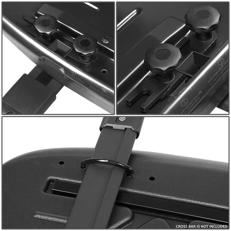 Glossy Roof Lockable Cargo Box w/Key Mounting Brackets Fits model w/ Roof Rails Only