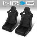 Pair Bucket Style Full Reclinable Racing Seats Universal