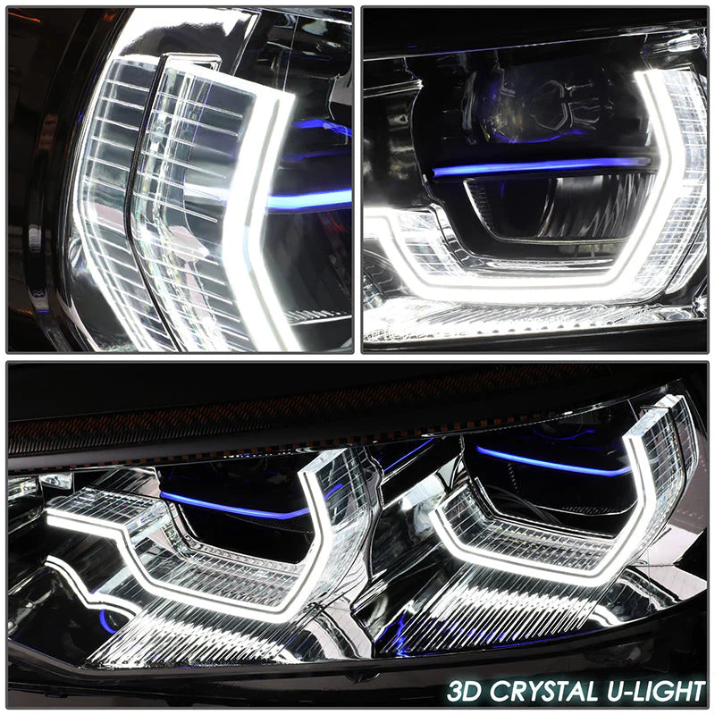 LED DRL Halo Sequential Headlights 17-20 BMW 530i 540i / xDrive