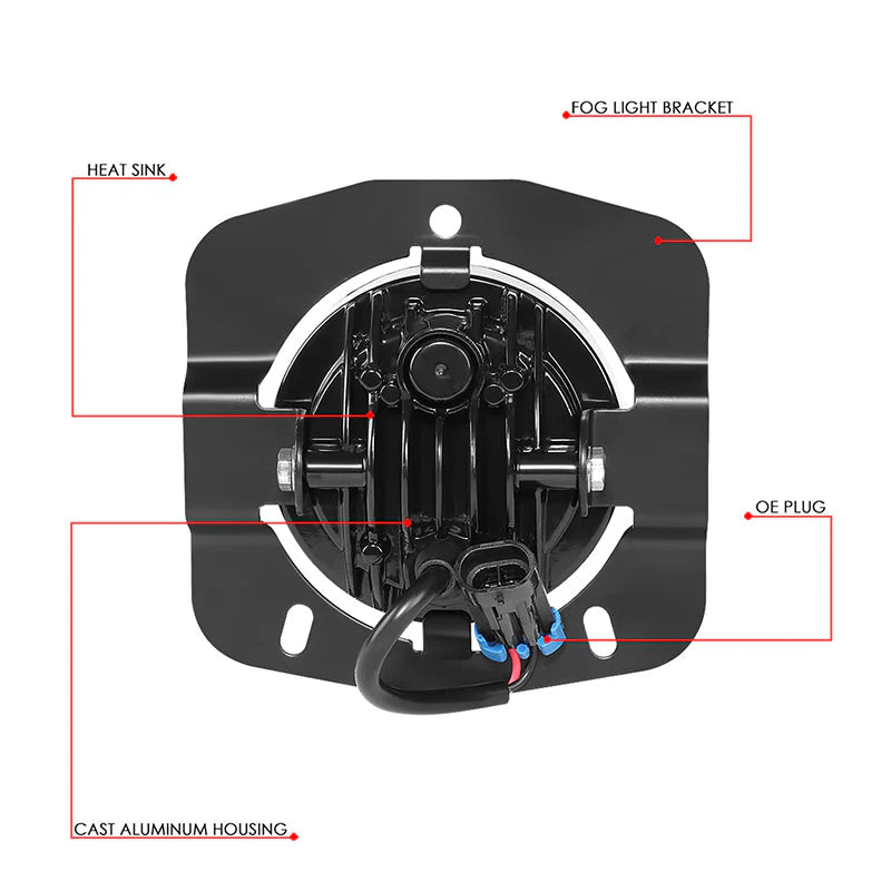 LED Clear Lens Fog Lights 11-22 Kenworth T680