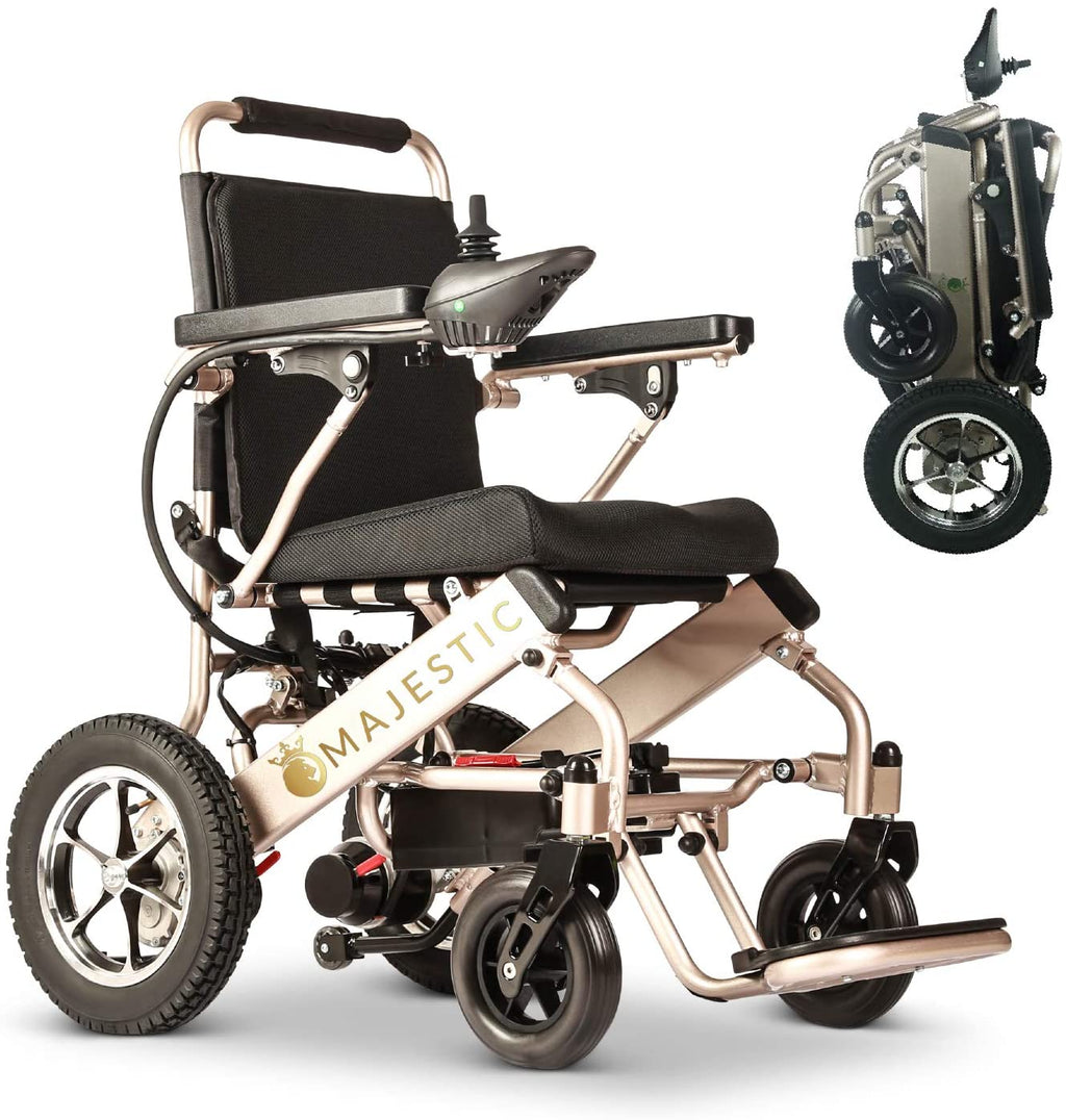 2026 2020 Model Wide Seats Fold & Travel Lightweight Wheelchair Motor Motorized Wheelchairs Electric Silla De Ruedas Power Wheelchair Power Scooter Aviation Travel Safe Heavy Duty Mobility Aids Chair