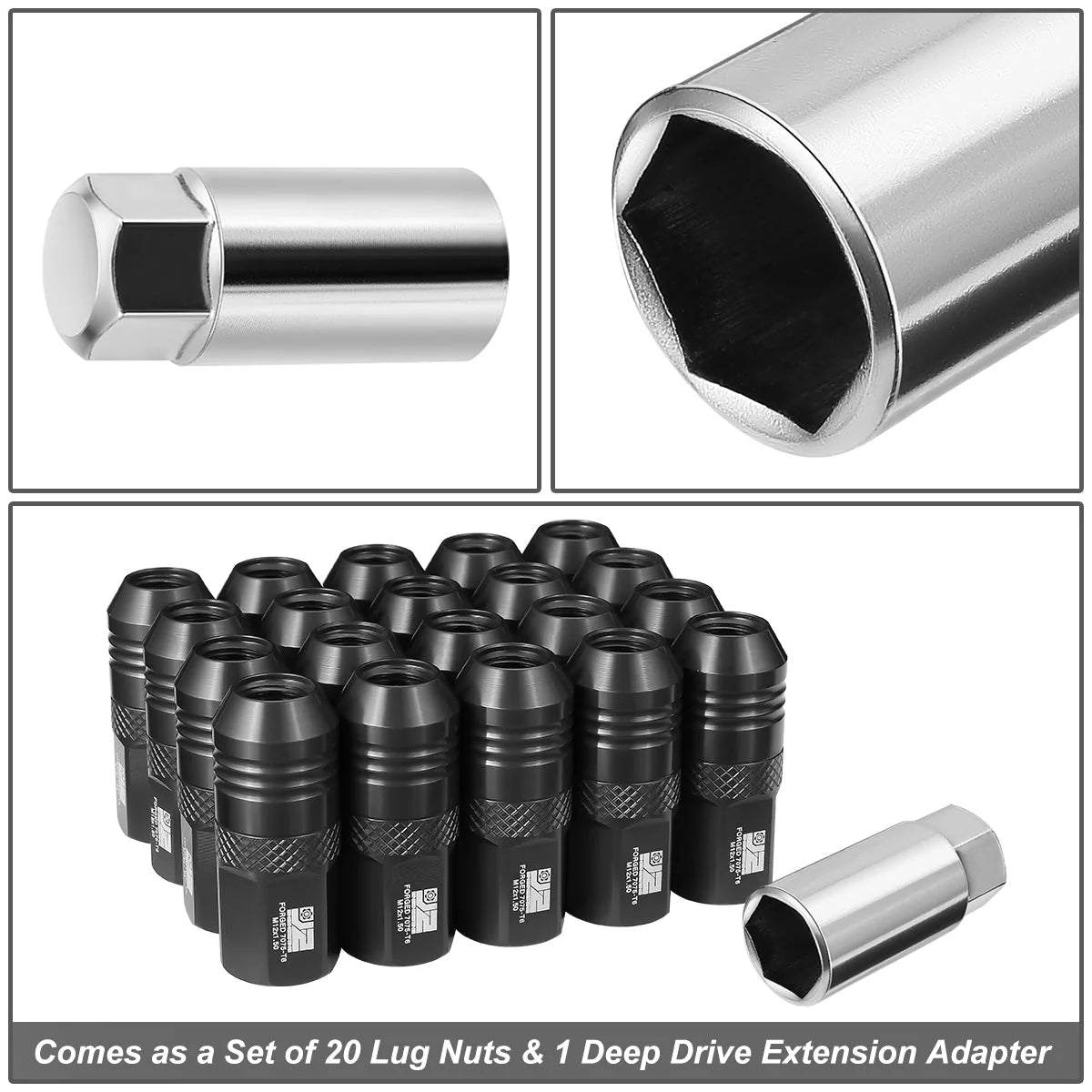 20 Pcs Aluminum Lug Nuts[A Variety of color options] Universal