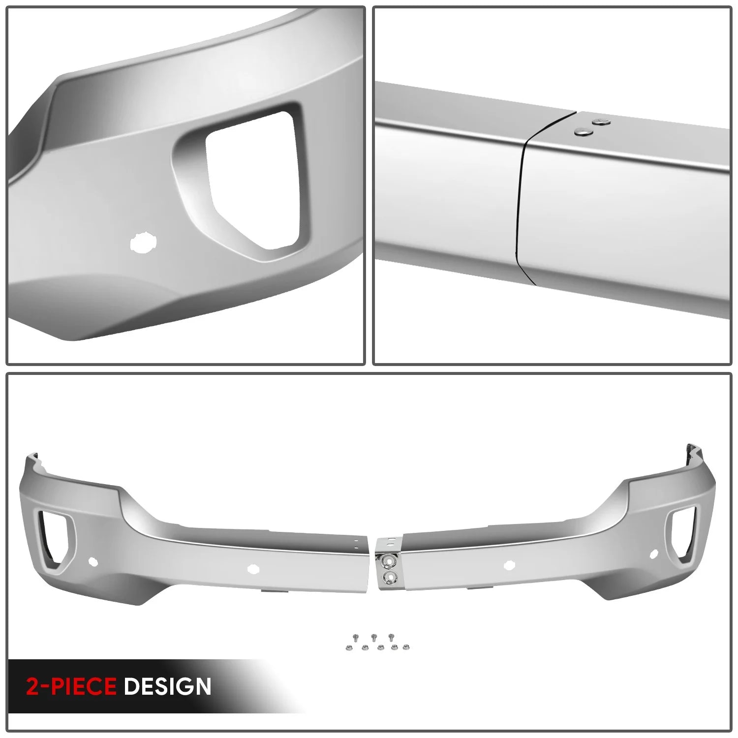 Modular Style Front Bumper (w/Fog Light Holes) 16-19 Chevy Silverado 1500 LD