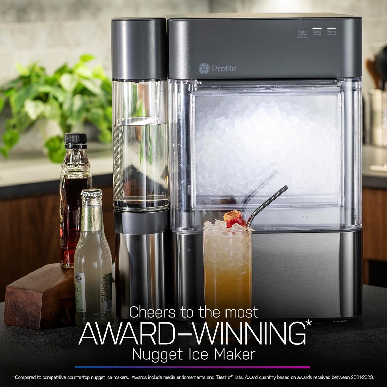 2026 GE Profile Opal 2.0 with 0.75 Gallon Tank, Chewable Crunchable Countertop Nugget Ice Maker, Scoop included, 38 lbs in 24 hours, Pellet Ice Machine with WiFi & Smart Connected, Stainless Steel