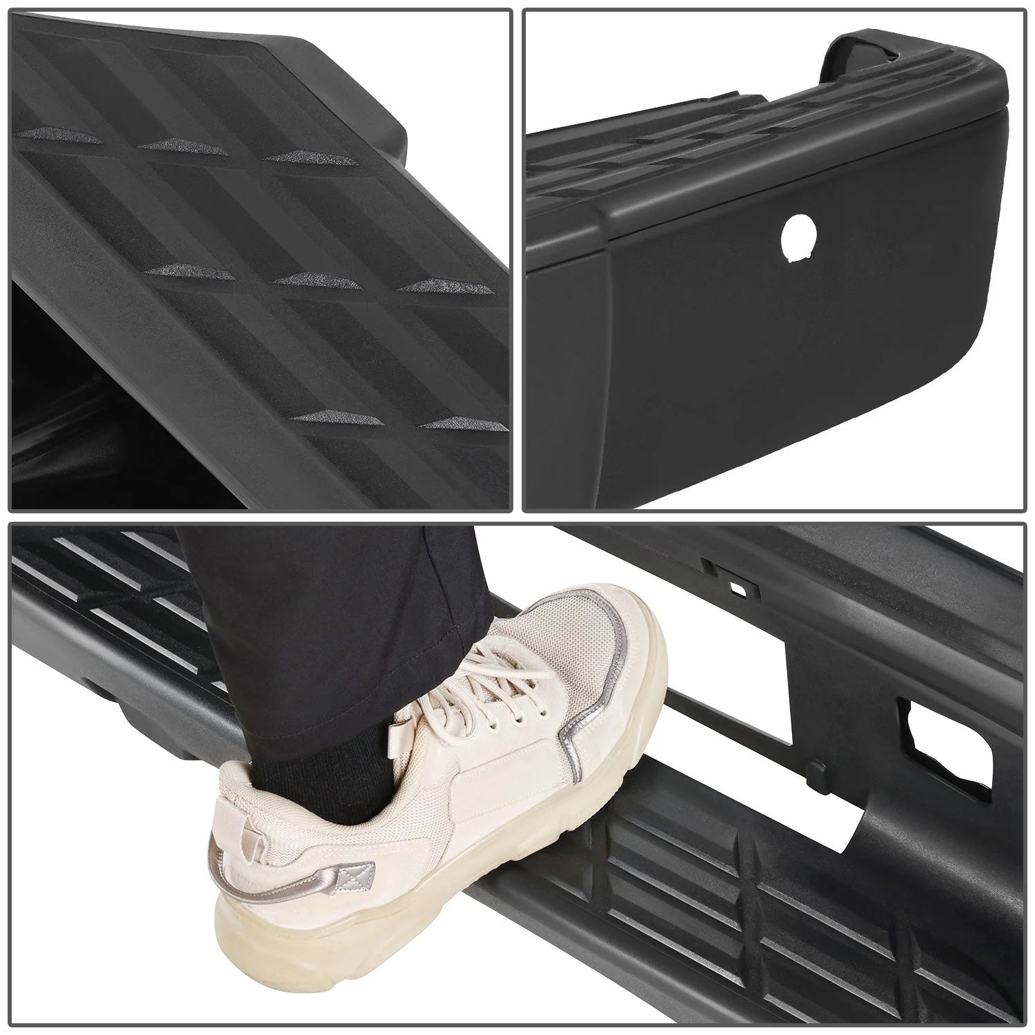 Rear Steel Bumper w/ Parking Sensor Holes 07-13 Chevy/GMC Silverado Sierra 1500