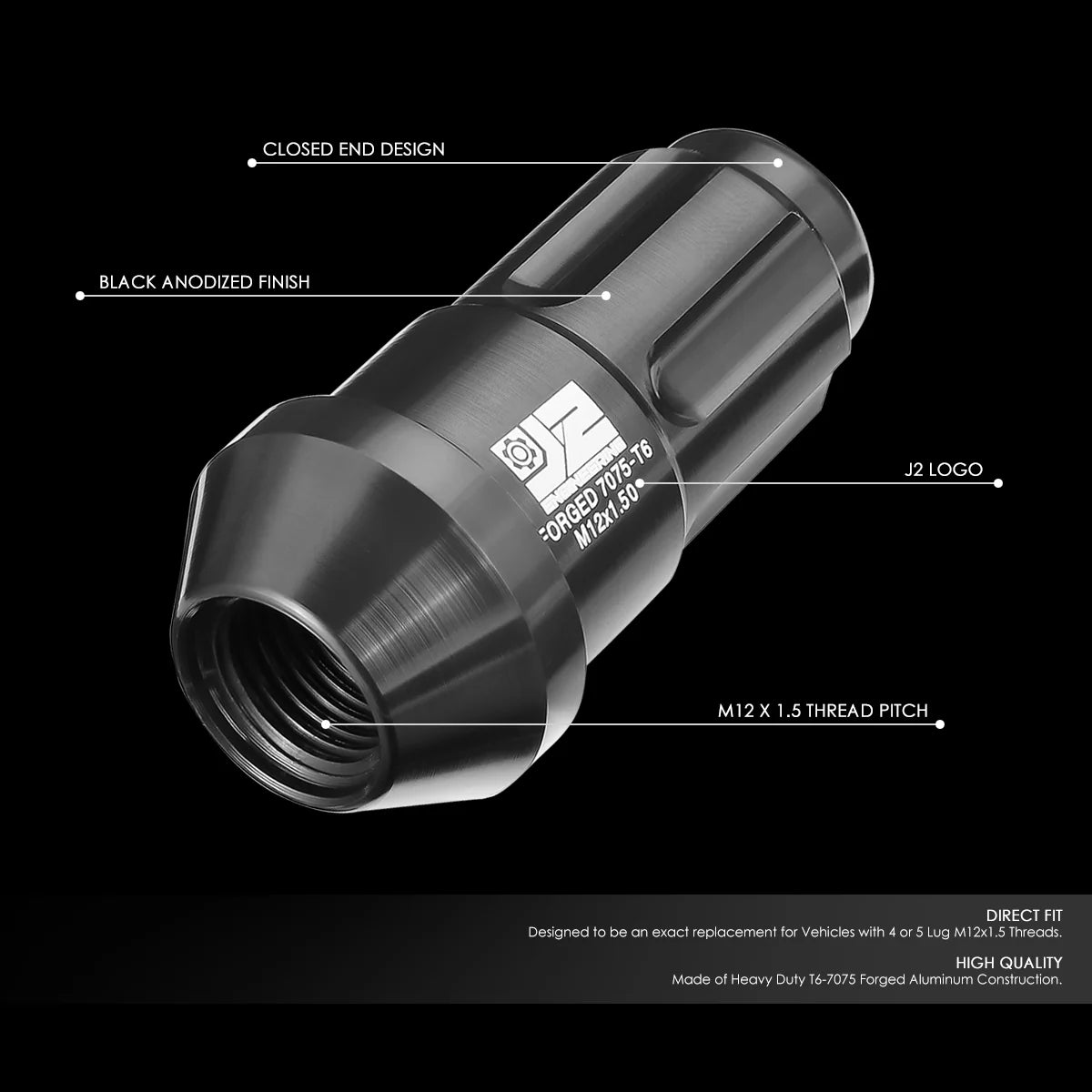 20 Pcs Aluminum Lug Nuts[A Variety of color options] Universal