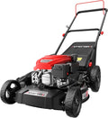 2026 21" Steel Deck Gas Lawn Mower, Heavy-Duty 3-in-1 Push Mower, 144cc 4-Stroke Engine, 6-Position Height Adjustment, Large 1.4 Bushel Grass Catcher, Durable & Efficient for Yard & Garden