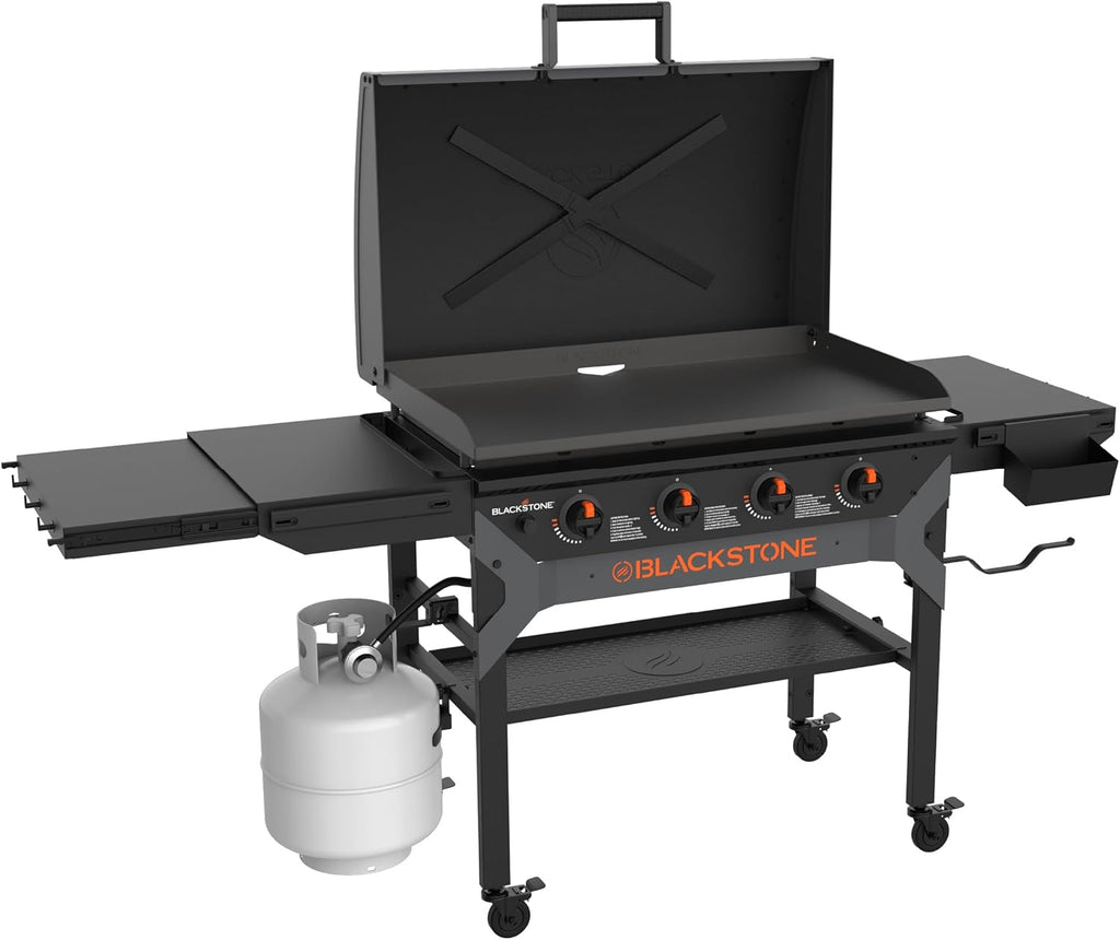 2026 Blackstone 2310 Iron-Forged 36" Omnivore Griddle – Premium Powder-Coated Steel with Reinforced Hood, Black Finish
