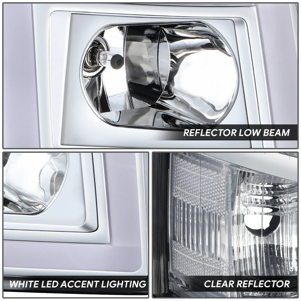 LED DRL Headlights 07-13 Chevy 1500 2500HD 3500