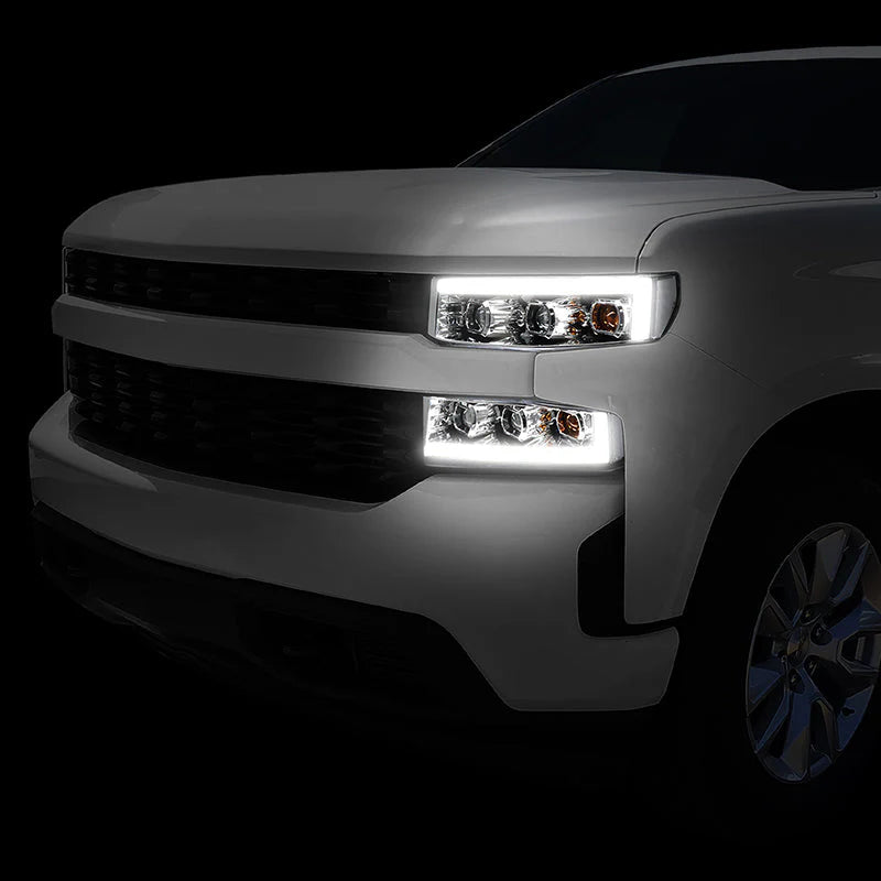 LED DRL Projector Headlights 19-21 Chevy Silverado 1500