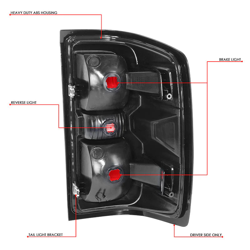 Tail Lights (Left) 14-19 Chevy Silverado 1500-3500HD,15-19 GMC Sierra 3500HD