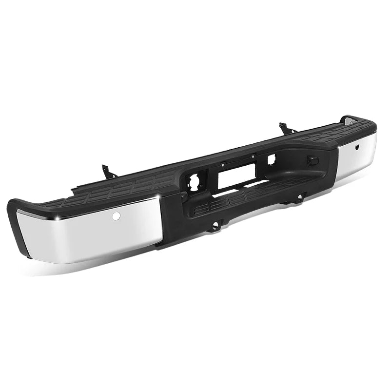 Rear Step Bumper w/Sensor Holes & Plate Lights 07-13 Chevy/GMC Silverado Sierra 1500