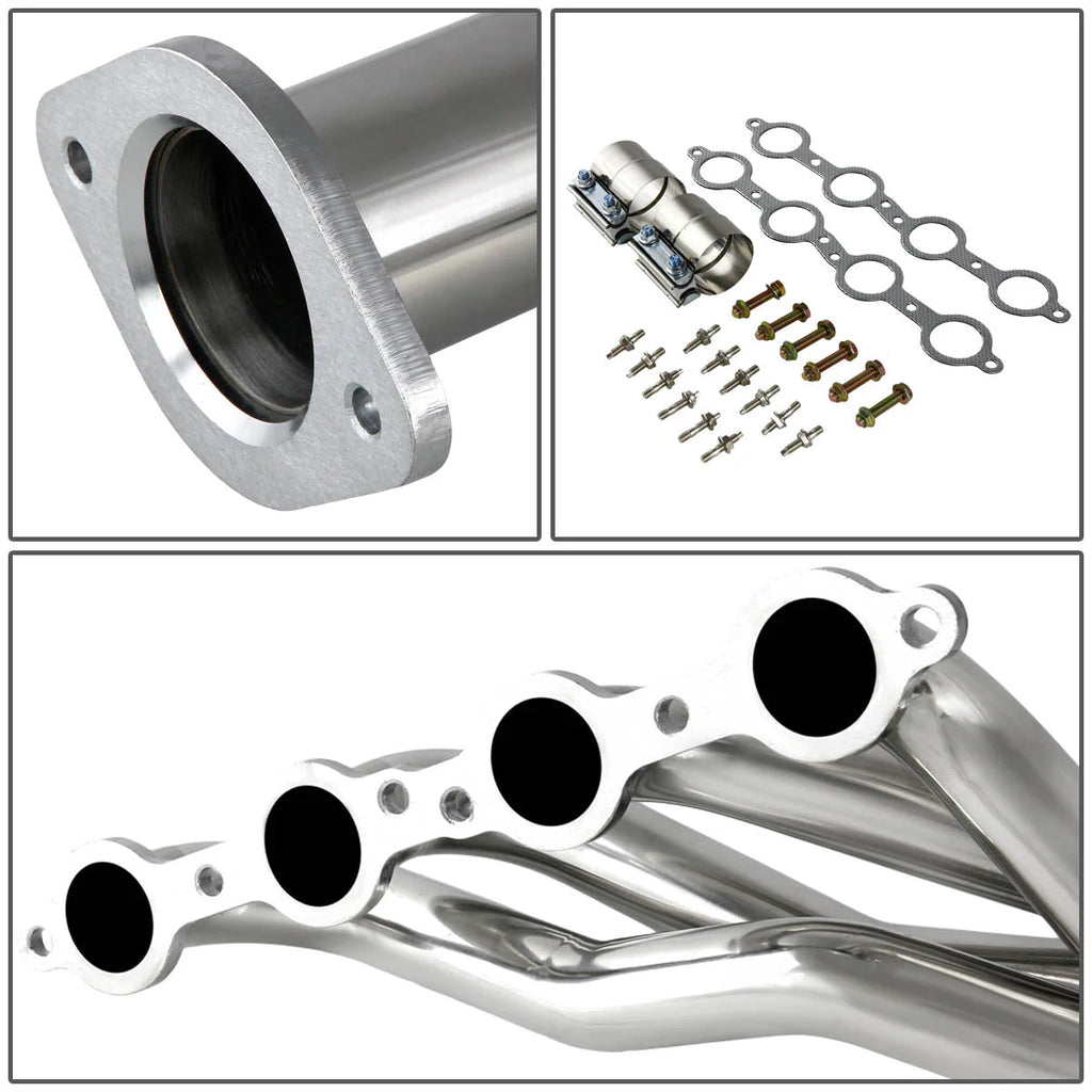 07-13 Chevy Silverado Avalanche 06-14 GMC Yukon Long Tube Exhaust Header w/Y-Pipe - Stainless Steel