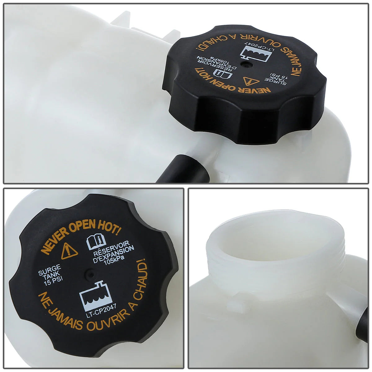 99-05 Chevy Malibu Pontiac Grand Am 2.2L 2.4L 3.4L Coolant Overflow Reservoir w/ Cap