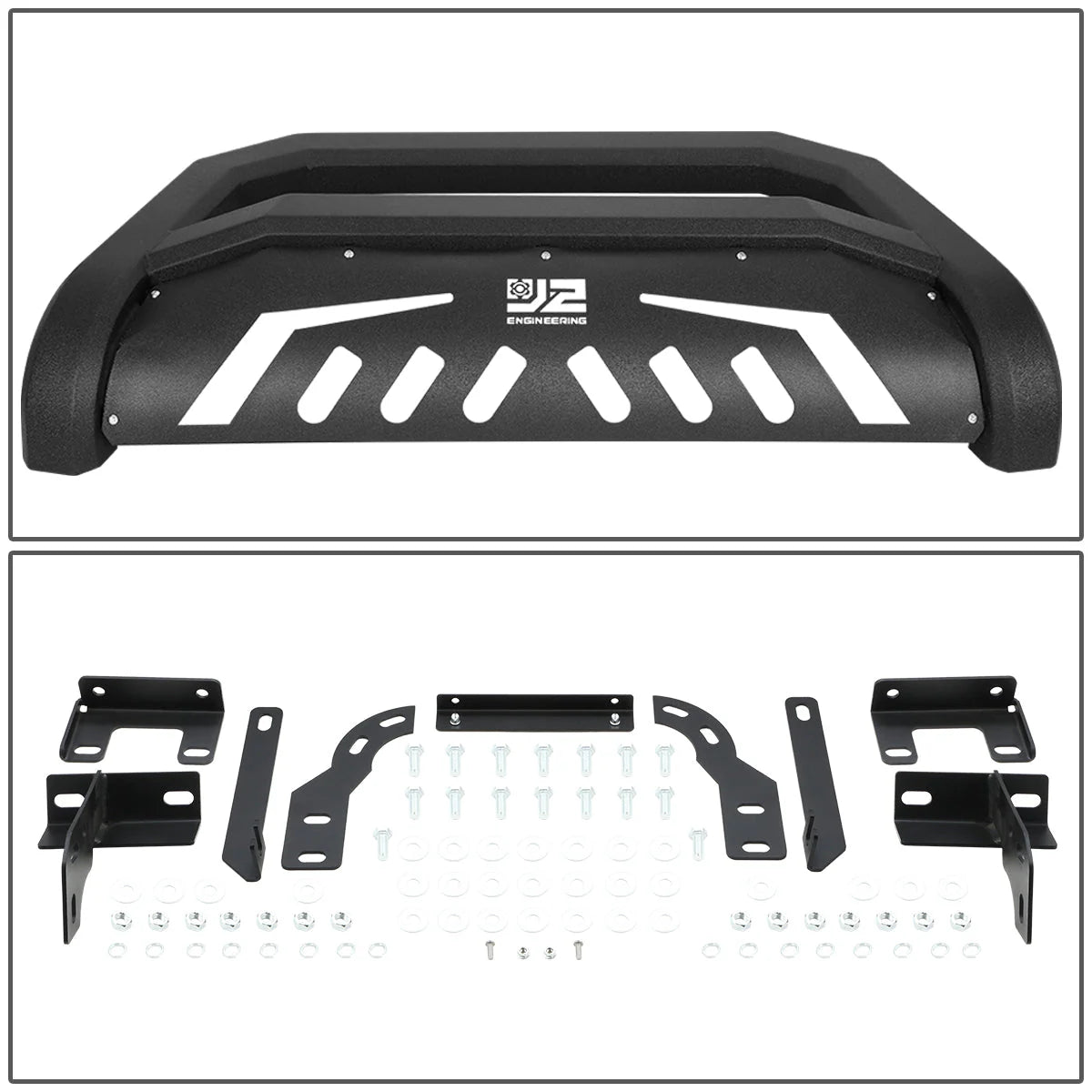 09-22 Ram 1500 (Classic) Diagonal Slat Front Bumper Grille Guard - Carbon Steel