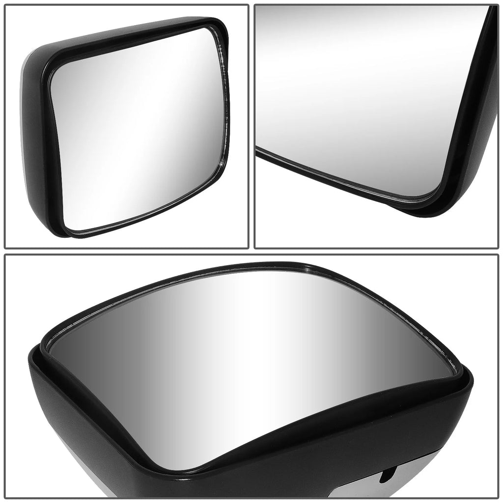 Upper Lower Side Hood Mirrors (Black) 05-21 Hino 145, 238, 268, 338, 358, L6, XL7