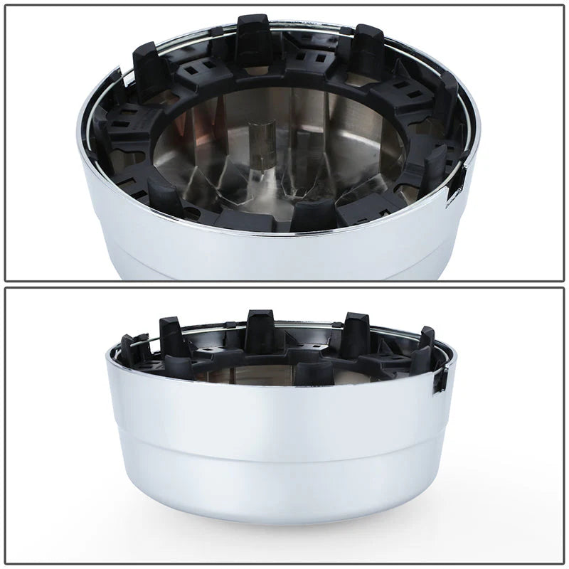 Pair Blank Faced Style Rear Wheel Center Caps 03-18 Dodge Ram 3500 DRW