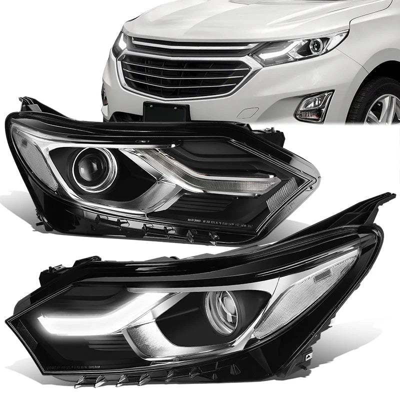 LED DRL Projector Headlights 18-21 Chevy Equinox