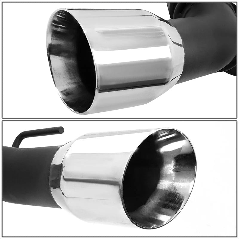 Axle-back Exhaust Systems w/4 in. OD Stainless Steel Muffler Tip 10-15 Chevy Camaro 6.2L 2Pcs