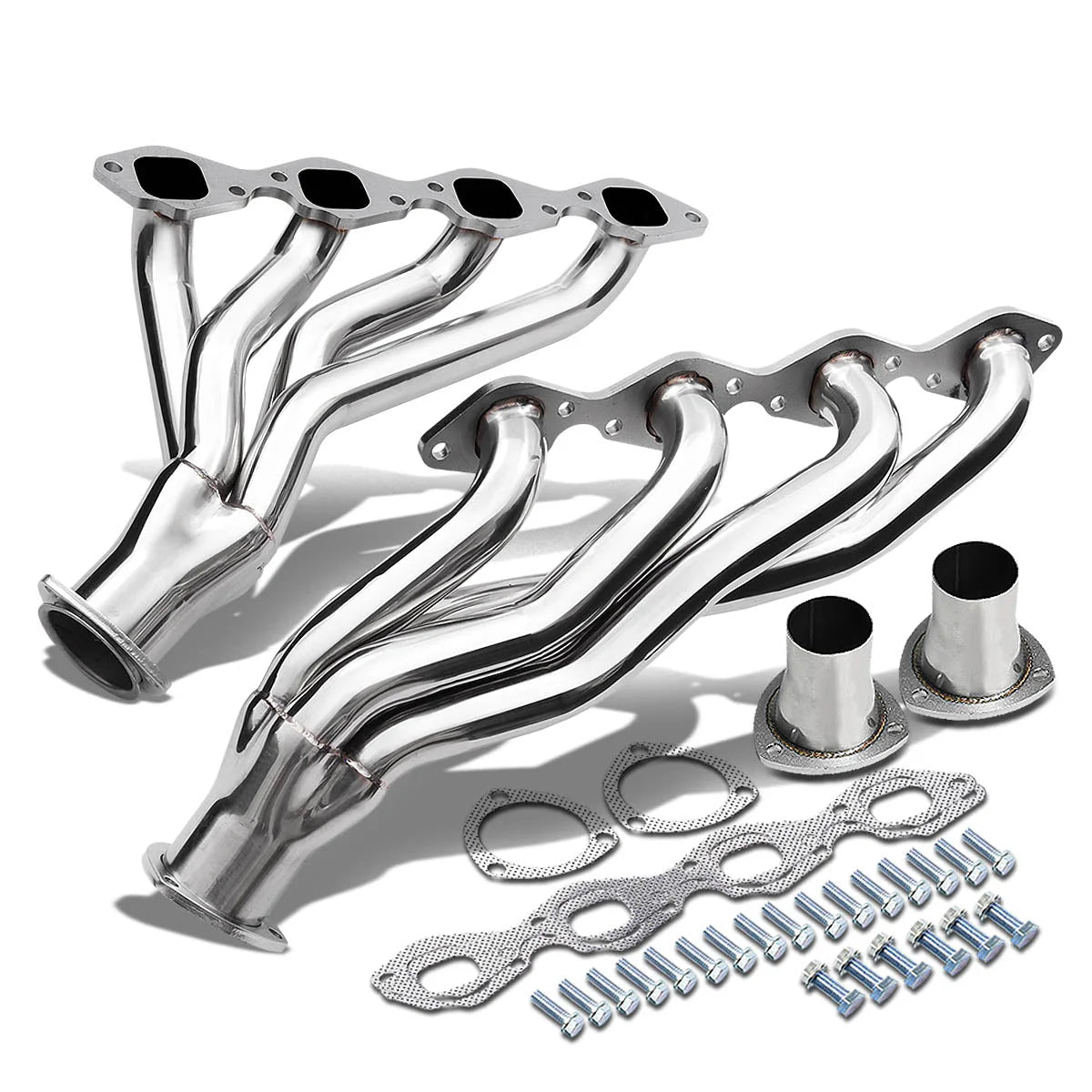 65-73 Chevy/ GM BBC V8 Square Port 366 396 402 427 454 Shorty Exhaust Header - Stainless Steel