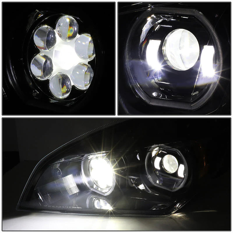 LED DRL Halo Projector Headlights 18-21 Freightliner Cascadia