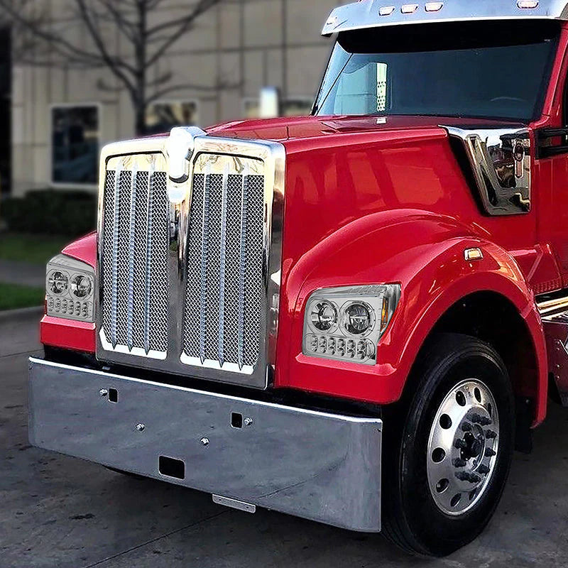 LED DRL Halo Sequential Headlights 19-22 Kenworth W990