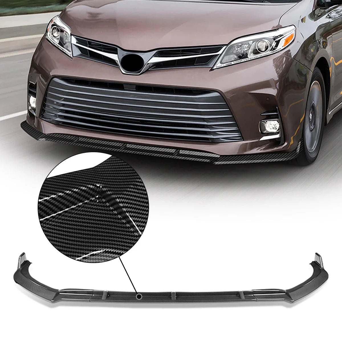 MP-Style Front Bumper Lip 18-20 Toyota Sienna