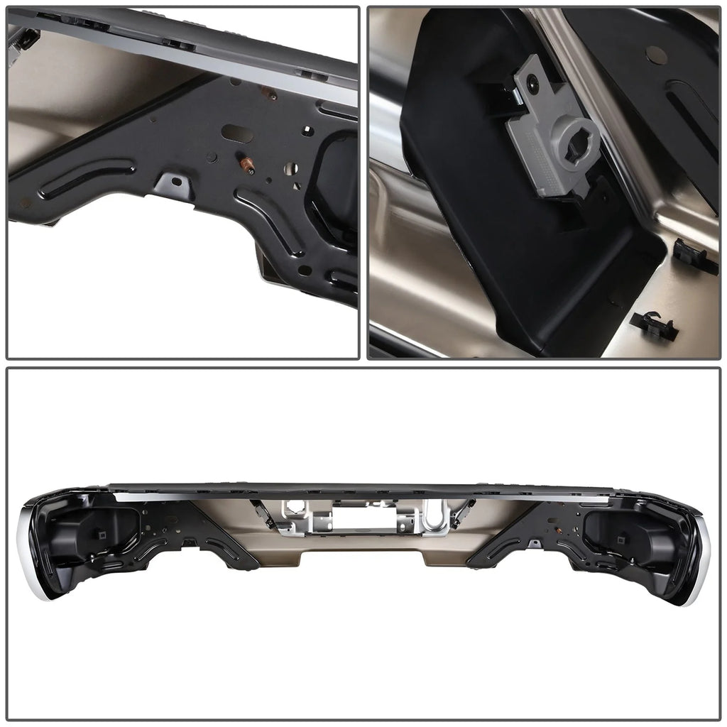 Rear Steel Bumper w/ Exhaust Cutouts 19-23 Chevy/GMC Silverado Sierra 1500