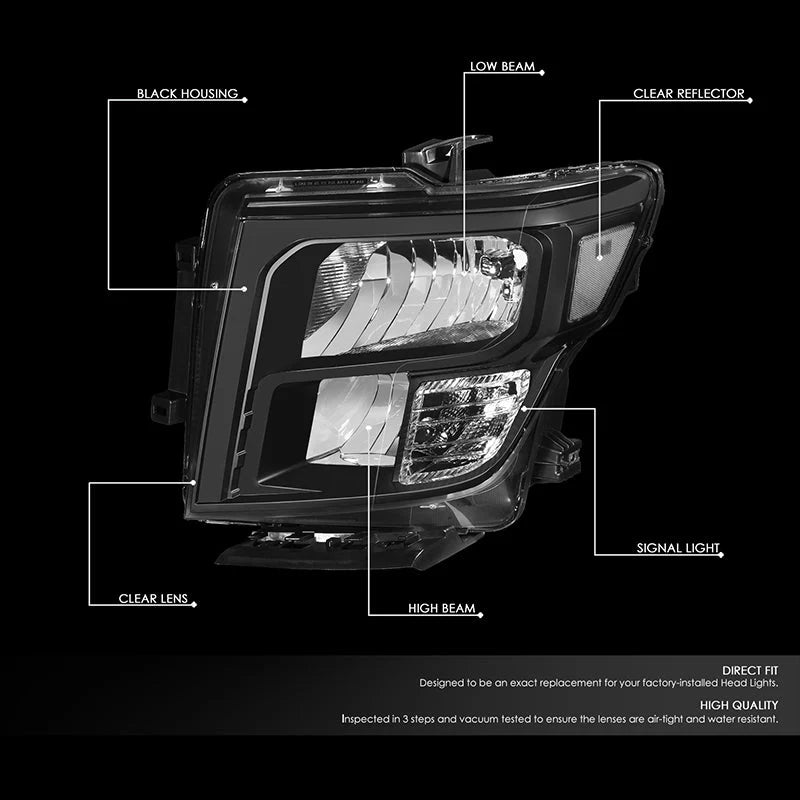Factory Style Headlights 17-22 Nissan Titan, 16-22 XD
