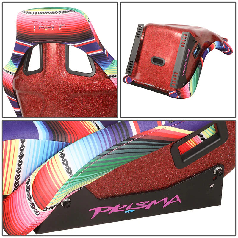 Vegan Micro Fiber Racing Seat w/Mount Bracket Universal