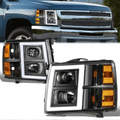 LED DRL Headlights 07-13 Chevy 1500 2500HD 3500