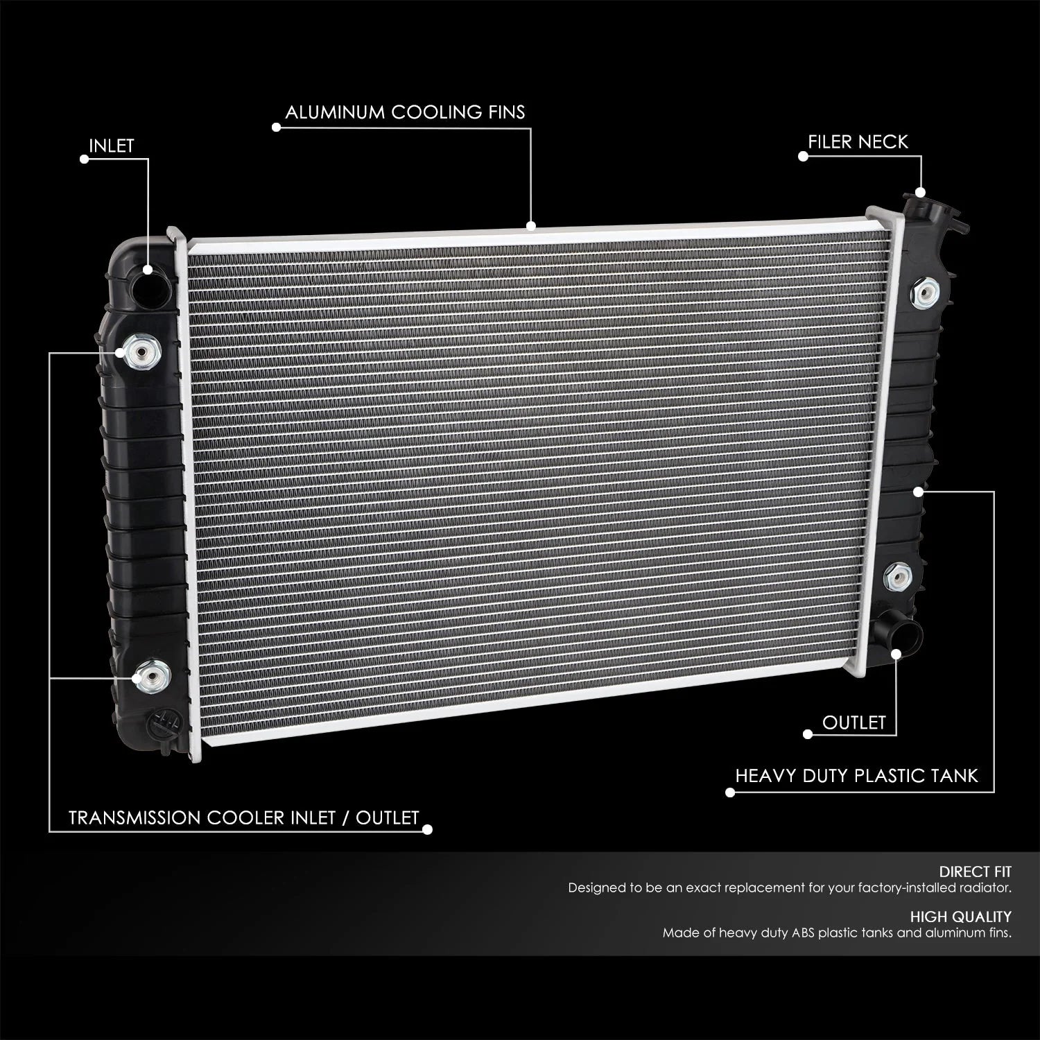 1348 Replacement Radiator 92-95 Chevy Lumina APv, Pontiac Trans Sport