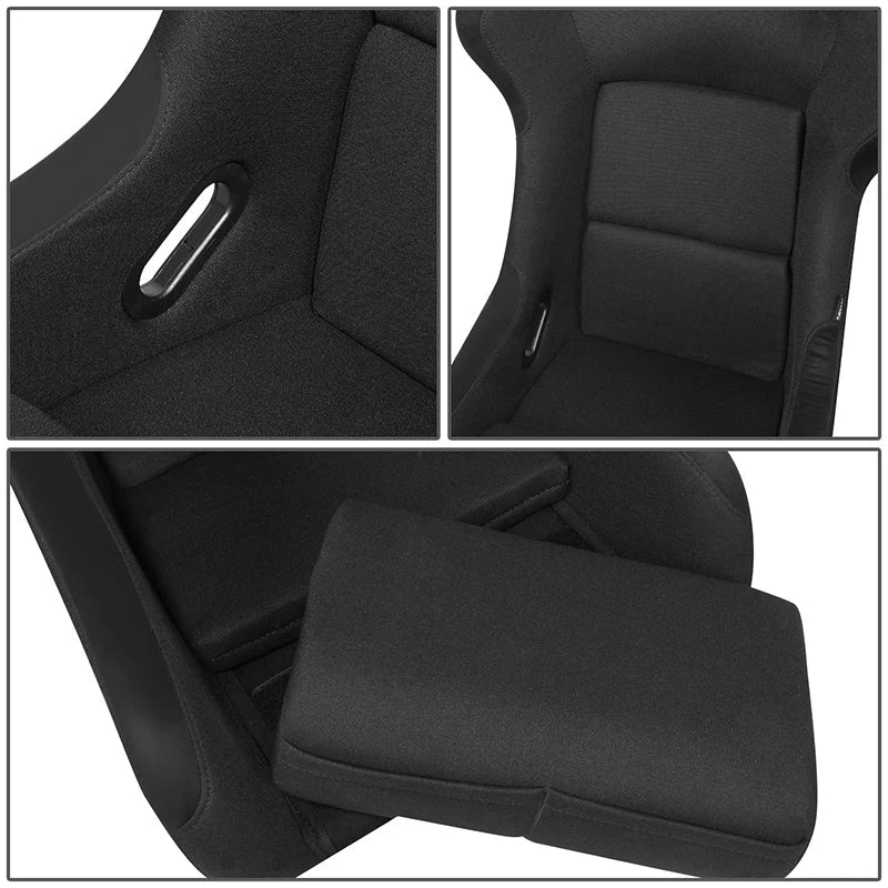 23 W x 18 D x 34 H in. Fiber Glass Bucket Racing Seat Universal