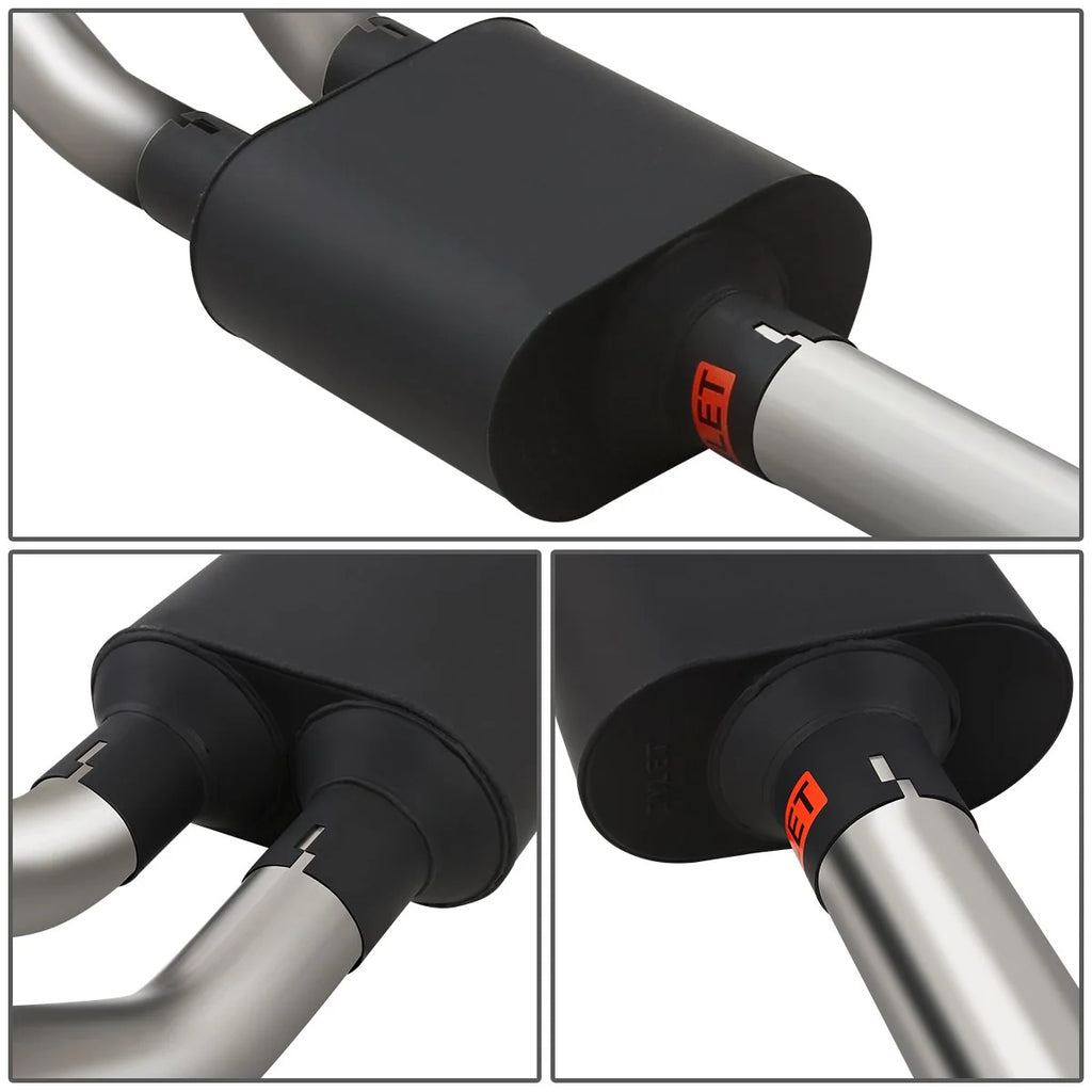 Cat-Back Exhaust System w/4 in. OD Muffler Tip 04-08 Ford F150 06-08 Lincoln Mark LT 4.6L 5.4L