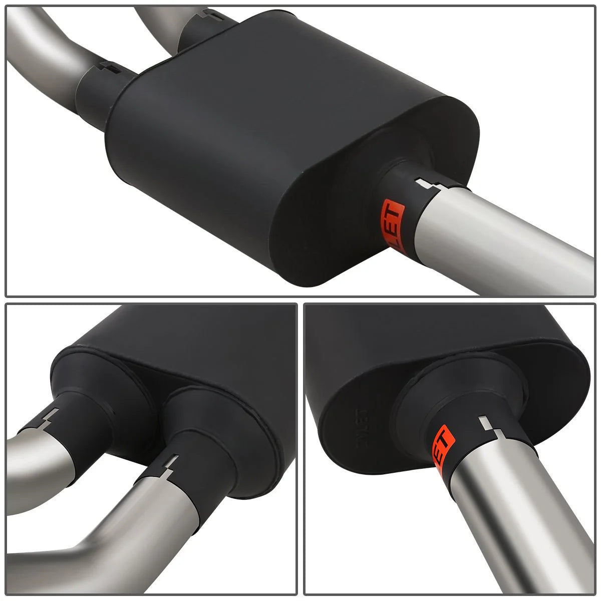 Cat-Back Exhaust System w/4 in. OD Muffler Tip 04-08 Ford F150 06-08 Lincoln Mark LT 4.6L 5.4L